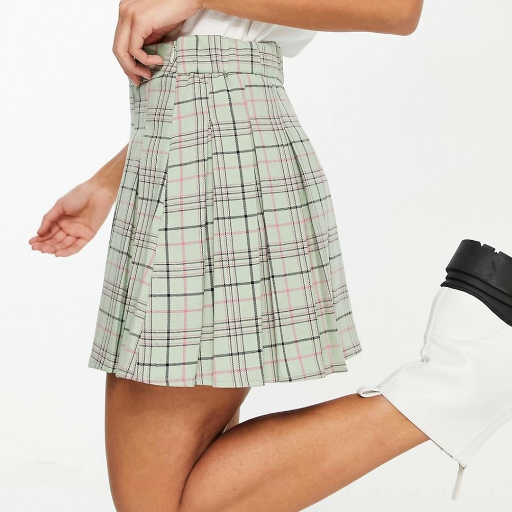 Stradivarius Pleated Tennis Mini Skirt